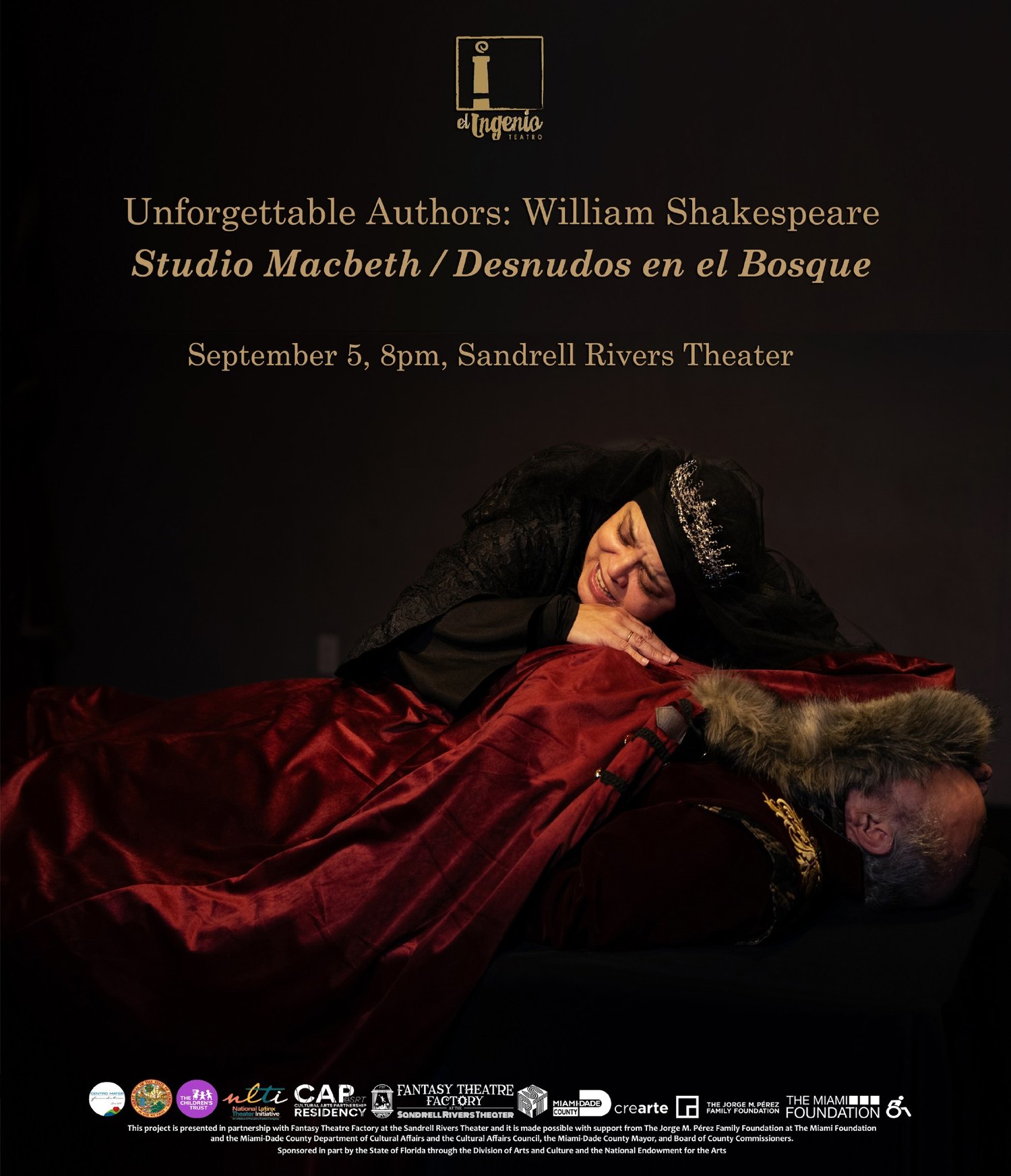 Escena de Studio Macbeth / Desnudos en el Bosque de El Ingenio Teatro, función del 5 de septiembre